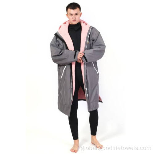 Waterproof Dry Surf Changing Robe waterproof coat fleece lining dry surf changing robe Factory